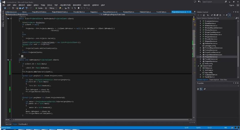 Функции добавления проекта в Visual Studio 2013